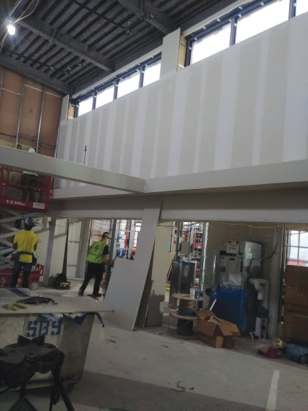 UTILIZING EVERY SPACE: The hallways at Eden Park will be a Learning Commons and meeting space, while the ceiling has been raised and new windows have been installed.